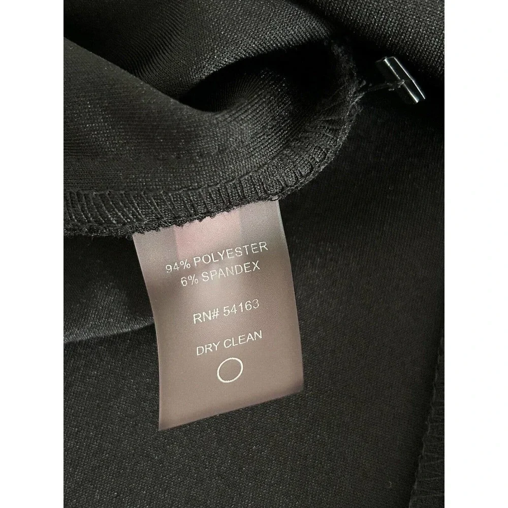 Tommy Hilfiger | Women's Black Sheath Crew Neck Back Zip Dress Size 2 - Picture 7 of 8